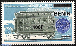 Benin 2009 100 Years Of The Upu, Overprint, Mint NH, Transport - Railways - Ongebruikt