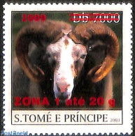 Sao Tome/Principe 2009 Goat, Overprint, Mint NH, Nature - Animals (others & Mixed) - Sao Tome And Principe