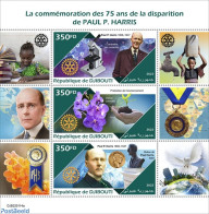 Djibouti 2022 75th Memorial Anniversary Of Paul P. Harris, Mint NH, Various - Rotary - Rotary, Lions Club