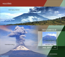 Mozambique 2022 Volcanoes, Mint NH, Nature - Sport - Mountains & Mountain Climbing - Escalade