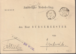 Kleinrond De Wijk (Dr) En Zuidwolde (Dr) 1897 - Covers & Documents