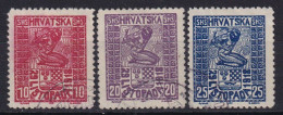 YOUGOSLAVIE - 3 Valeurs De 1918 Pour L'indépendance De La Croatie - Unused Stamps