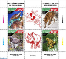 Chad 2022 Endangered Species , Mint NH, Nature - Birds Of Prey - Cat Family - Frogs & Toads - Rhinoceros - Turtles - P.. - Andere & Zonder Classificatie