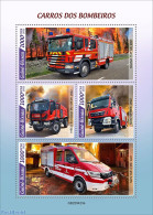 Guinea Bissau 2022 Fire Engines, Mint NH, Transport - Automat Stamps - Fire Fighters & Prevention - Automaatzegels [ATM]