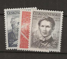 1954 MNH Tschechoslowakei, Mi 881-83 Postfris** - Unused Stamps