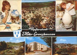 72113725 Hoehr-Grenzhausen Toepferei Totalansicht Burgruine Rathaus Stadtteil Ho - Höhr-Grenzhausen