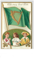 Carte Gaufrée - With Every Good Wish - Saint-Patrick's Day