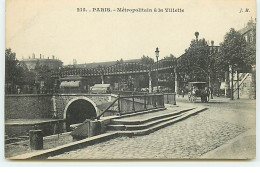 PARIS - Métropolitain à La Villette - JH N°215 - Métro Parisien, Gares