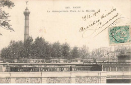 PARIS - Le Métropolitain Place De La Bastille - Métro Parisien, Gares