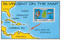 32000 MNH SAN VICENTE 1980 MAPAS DE LAS ISLAS - St.Vincent (...-1979)