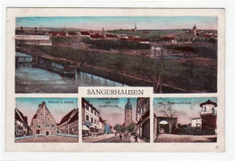 39011521 - Sangerhausen Mit Gesamtansicht, Husarenpfoertchen, Kylische Strasse, Rathaus Und Schloss Gelaufen Von 1918.  - Sangerhausen