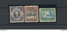 1938 COOK ISLANDS, Stanley Gibbons N. 127/29 - Serie Di 3 Valori - MNH** - Autres & Non Classés