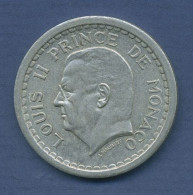 Monaco 2 Francs Kursmünze (1943), Louis II., KM 121 Ss+ (m6060) - 1922-1949 Luigi II