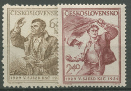 Tschechoslowakei 1954 Kommunistische Partei Klement Gottwald 846/47 Postfrisch - Neufs