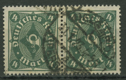 Deutsches Reich 1922/23 Posthorn Plattendruck 226 A P Waag. Paar Gestempelt - Used Stamps