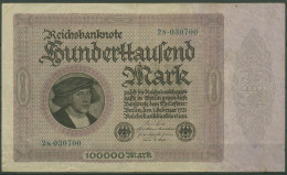 Dt. Reich 100000 Mark 1923, DEU-93d FZ N, Gebraucht (K1391) - 100.000 Mark