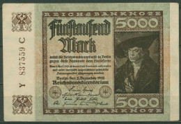 Dt. Reich 5000 Mark 1922, DEU-91f FZ C, Leicht Gebraucht (K1412) - 5000 Mark