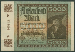 Dt. Reich 5000 Mark 1922, DEU-91f FZ W, Fast Kassenfrisch (K1421) - 5000 Mark