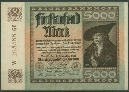 Dt. Reich 5000 Mark 1922, DEU-91b FZ GE, Leicht Gebraucht (K1404) - 5000 Mark