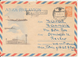 USSR Postal Statonery Cover Sent To Denmark 13-7-1962 (the Cover Is Damaged At The Top) - 1960-69