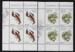 LITUANIA /LITHUANIA /LITAUEN /LITUANE /LIETUVA - EUROPA-CEPT 2024-"UNDERWATER FLORA And FAUNA".- BLOQUE De 4 V.- CH-IZQ - 2024