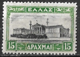 GREECE 1927 Landscapes I 15 Dr Green / Black  Vl. 432 MH - Ongebruikt