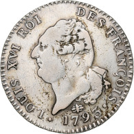 France, Louis XVI, 30 Sols, 1793 / AN 5, Lyon, Argent, TB+ - Other & Unclassified