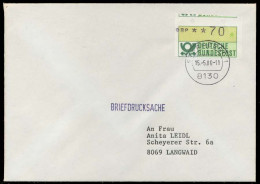 BRD ATM1-070 BRIEF EF STARNBERGER SPRINGER X7E21FE - Timbres De Distributeurs [ATM]