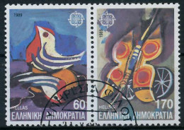 GRIECHENLAND 1989 Nr 1721A-1722A Gestempelt WAAGR PAAR X5CEE26 - Used Stamps