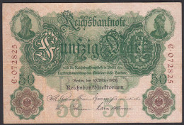 Reichsbanknote 50 Mark 1906 Ro 25a Pick 26 Y/C /ca. VF (3)     (28301 - Other & Unclassified