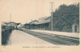 Asnières (92 Hauts De Seine) La Gare Escalier A Ligne D'Argenteuil - édit. BF N° 12 - Asnieres Sur Seine