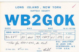 AK 213322 QSL - USA - N.Y. - Long Island - Centereach - Radio Amateur