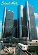 73716710 Detroit_Michigan The People Mover Approching The Renaissance Center Sky - Andere & Zonder Classificatie