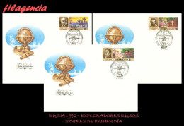 RUSIA SPD-FDC. 1992-12 EXPEDICIONES GEOGRÁFICAS RUSAS - FDC