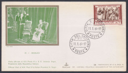 Vatican City 1964 Private Cover Pope Paul VI, Italian President A. Segni, Christianity, Christian, Catholic Church - Storia Postale