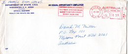 L79445 - Australien - 1989 - 39c AbsFreistpl "American Consulate General ... Sydney ..." SYDNEY -> Milsons Point - Covers & Documents