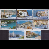 GREECE 2008 - Scott# 2330a-7a Islands Views 2c-1 Euro MNH - Ongebruikt