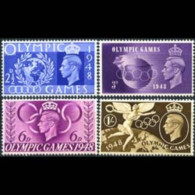 G.B. 1948 - Scott# 271-4 Olympics Set Of 4 LH - Unused Stamps