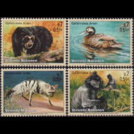 UN-VIENNA 2001 - Scott# 284-7 Endang.Species Set Of 4 MNH - Nuevos