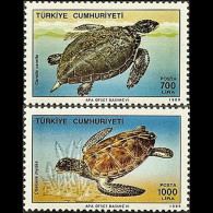 TURKEY 1989 - Scott# 2456-7 Turtles Set Of 2 MNH - Unused Stamps
