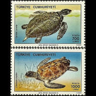 TURKEY 1989 - Scott# 2456-7 Turtles Set Of 2 LH - Unused Stamps