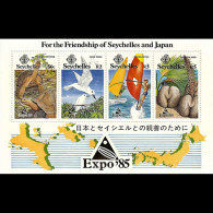 SEYCHELLES 1985 - Scott# 566a S/S Expo.-Nature MNH - Seychellen (1976-...)