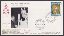 Vatican City 1975 Private Cover Pope Paul VI, Feast Presentation, Congregation, Christianity, Christian, Catholic Church - Storia Postale