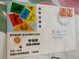 Hong Kong Stamp 1969 10/12/1969 Festival Exhibition - Briefe U. Dokumente