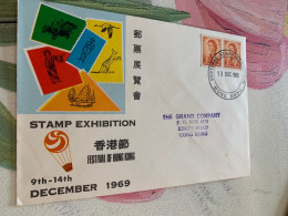 Hong Kong Stamp 1969 13/12/1969 Festival Exhibition - Covers & Documents