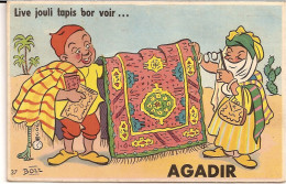 10 --- Maroc AGADIR Carte à Système Illustrateur Bozz - Agadir