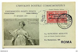 Cartolina Speciale Di Posta Aerea "Torino/Roma" N. CPC 1 - Marcophilia