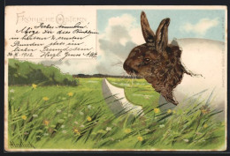 Künstler-AK Alfred Mailick: Hase In Einem Ei, Ostergruss  - Mailick, Alfred