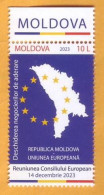 2023  Moldova  The Opening Of Accession Negotiations REPUBLIC OF MOLDOVA - EUROPEAN UNION 1v Mint - Europese Gedachte