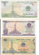 Lot De 3 Billets Cộng Hòa Xã Hội Chu Nghĩa Việt Nam 1985: Tour D'Hanoï (1, 2, 5, Một, Hai, Năm Đồng) - Viêt-Nam